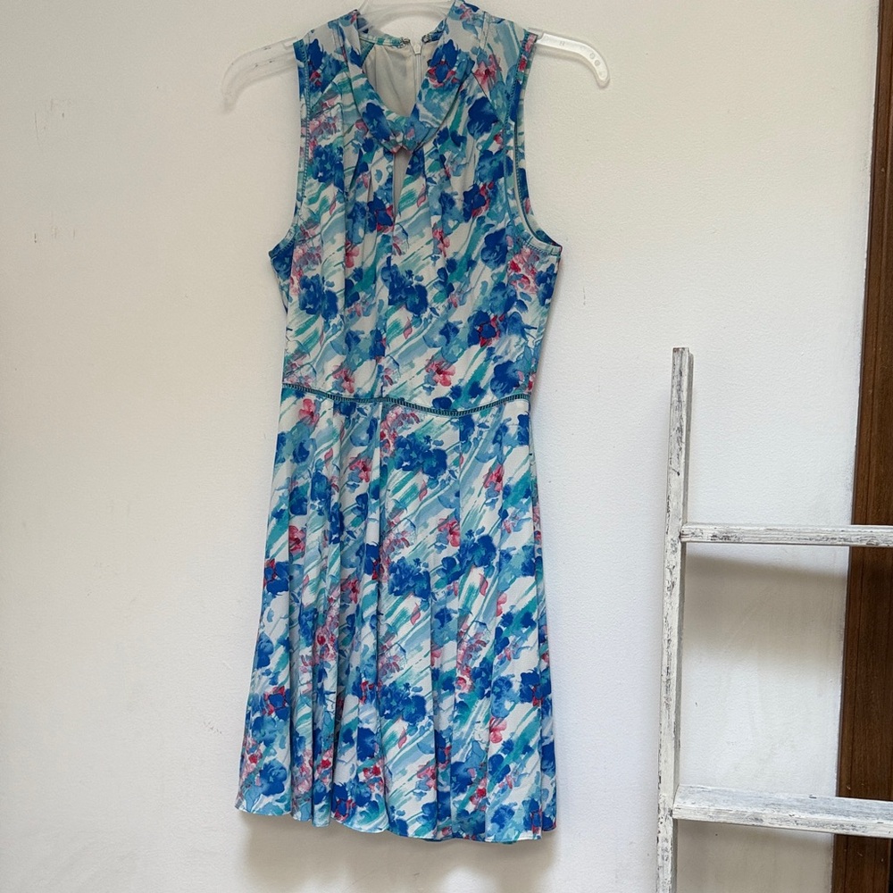 Brixton ivy Blue and Pink Floral Midi Dress